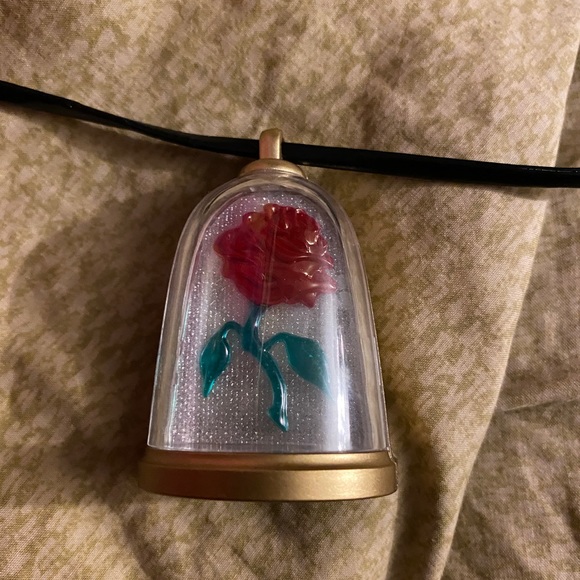BRAND NEW DISNEY Beauty & The Beast Rose Necklace - Picture 4 of 7